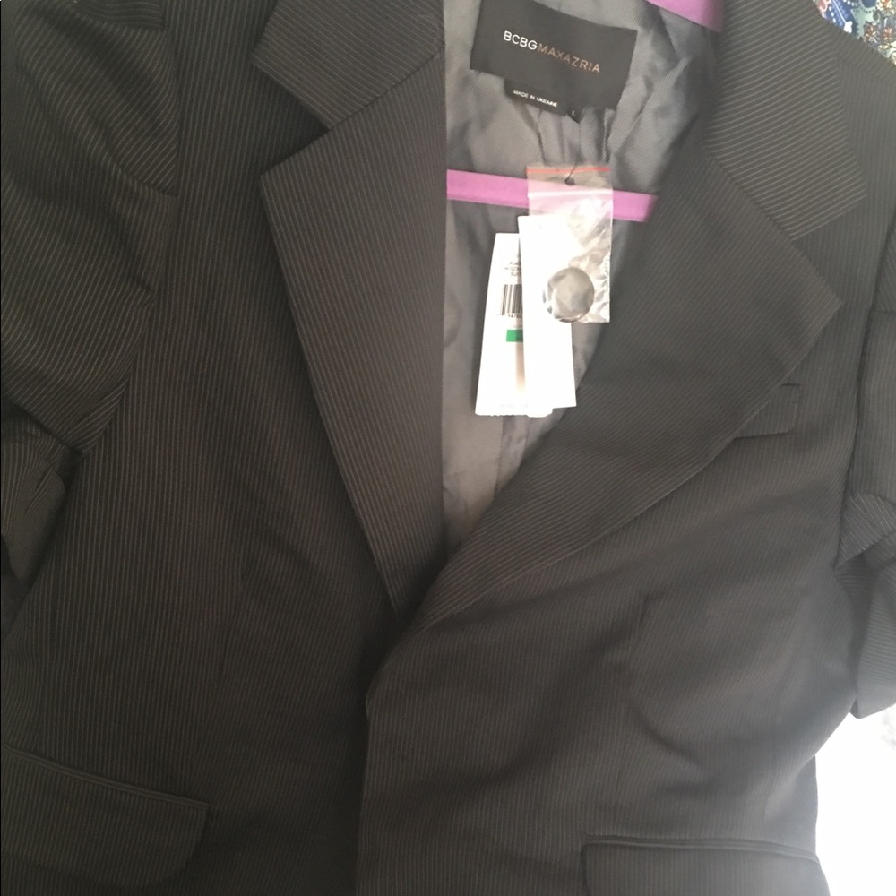 BCBGMaxazria Pinstripe short sleeve jacket L